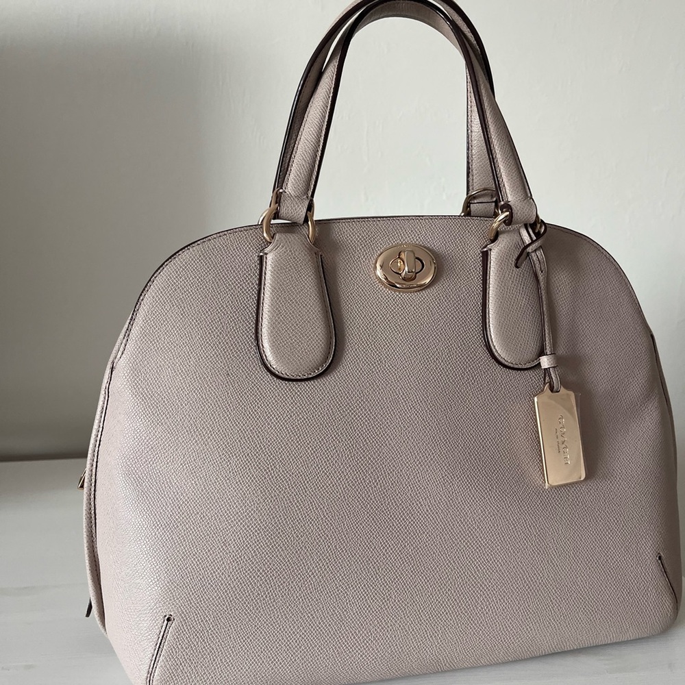 Coach Taupe Satchel Bag